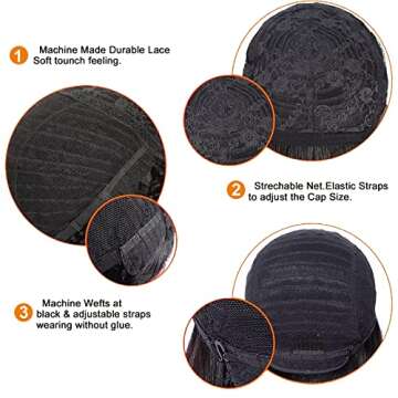 VCK Short Human Hair Wigs for Black Women - Versatile Pixie Cut