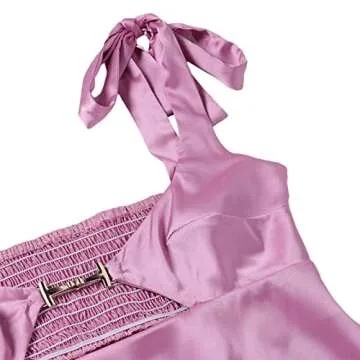 Women Satin Cutout Mini Dress Sleeveless Sexy Party Wear