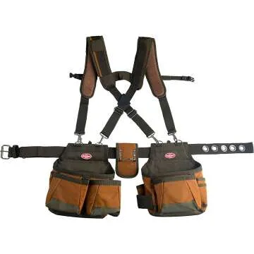 AirLift Tool Belt with Suspenders - 52 Inch Brown