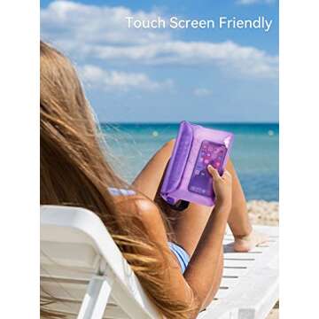 HEETA Waterproof Fanny Pack, Waterproof Pouch Dry Bag 2/3/4 Pack for Phone, Adjustable Waist Strap and Screen Touch Sensitive for Swimming Kayaking Boating Beach Fishing Diving Surfing Accessories