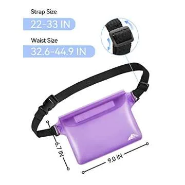 HEETA Waterproof Fanny Pack, Waterproof Pouch Dry Bag 2/3/4 Pack for Phone, Adjustable Waist Strap and Screen Touch Sensitive for Swimming Kayaking Boating Beach Fishing Diving Surfing Accessories