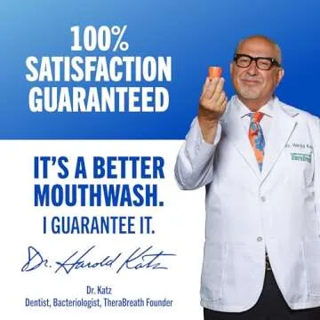 TheraBreath Whitening Mouthwash, Dazzling Mint, Dentist Formulated, 16 Fl Oz (2-Pack)