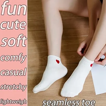 Chunfo Cute Heart Bear Patterns Bobby Socks - Adorable & Comfy Accessories