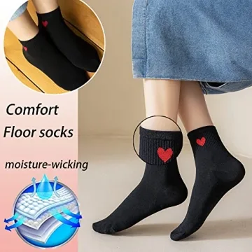Chunfo Cute Heart Bear Patterns Bobby Socks - Adorable & Comfy Accessories