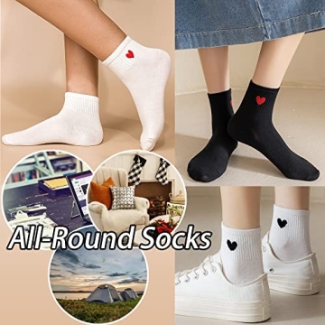 Chunfo Cute Heart Bear Patterns Bobby Socks - Adorable & Comfy Accessories