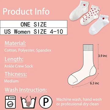 Chunfo Cute Heart Bear Patterns Bobby Socks - Adorable & Comfy Accessories