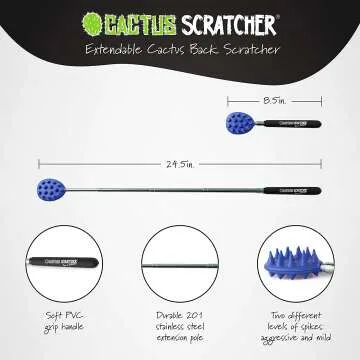 Extendable Cactus Back Scratcher - 24.5 Inches Long