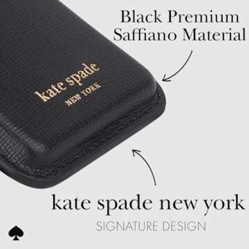 kate spade new york Magnetic Wallet/Card Holder - Compatible with MagSafe Phones and Cases - Black