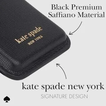 kate spade new york Magnetic Wallet/Card Holder - Compatible with MagSafe Phones and Cases - Black