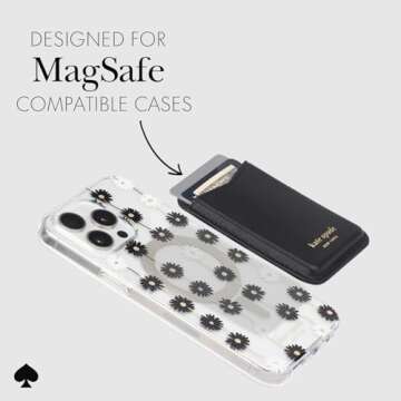kate spade new york Magnetic Wallet/Card Holder - Compatible with MagSafe Phones and Cases - Black