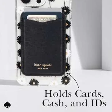 kate spade new york Magnetic Wallet/Card Holder - Compatible with MagSafe Phones and Cases - Black