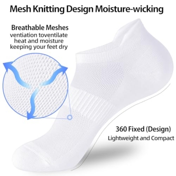 Corlap Ankle Athletic Socks - Comfortable & Durable