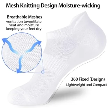 Corlap Ankle Athletic Socks - Comfortable & Durable