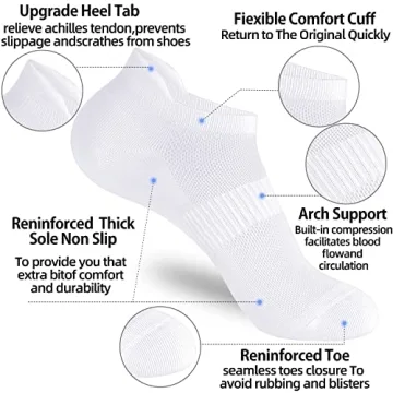 Corlap Ankle Athletic Socks - Comfortable & Durable