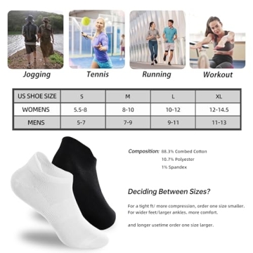 Corlap Ankle Athletic Socks - Comfortable & Durable