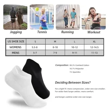 Corlap Ankle Athletic Socks - Comfortable & Durable
