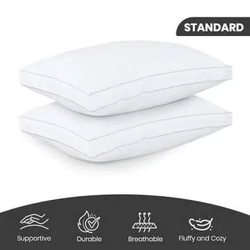 Utopia Bedding Bed Pillows for Sleeping Standard Size Set of 2 Cooling Quality