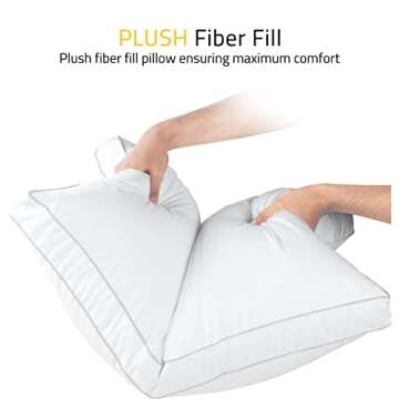 Utopia Gusset Bed Pillows Set of 2 for All Sleepers