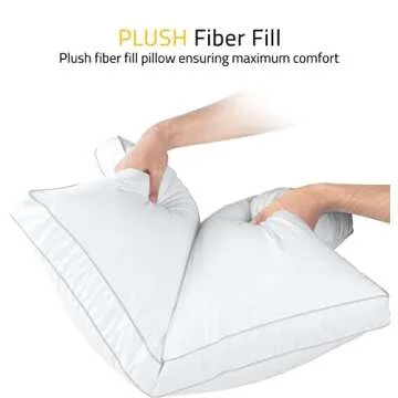 Utopia Gusset Bed Pillows Set of 2 for All Sleepers