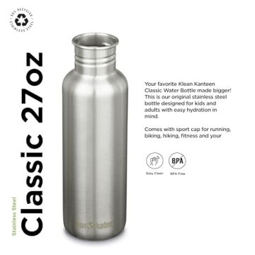 Klean Kanteen Classic 27oz Water Bottle - Durable & Stylish
