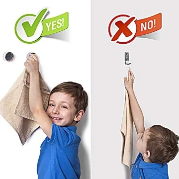 KAIYING Kitchen Towel Hooks Self Adhesive Holder for Cabinets