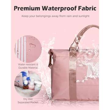 Vogewood Valentines Day Gifts for Girls, Birthday Gift, Girl Bag, Initial Travel Duffel Bag, Personalized Kids Weekender Bag, Monogram Overnight Bag Gift Tween Girls Daughter Niece Gifts (Letter K)