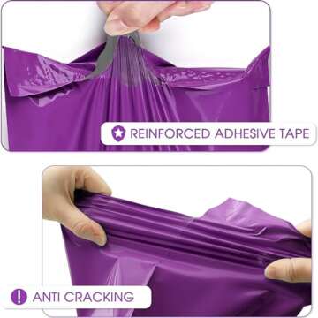 Metronic Purple Poly Mailers 14.5x19 Large Poly Mailers 100 Pack Self-Seal Shipping Bags, Packaging Bags, Shipping Envelopes, Packaging for Small Business, Boutique, Clothing