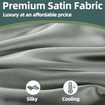 BALAPET Silky Satin Pregnancy Pillow Cover (ONLY Pillowcase), C Shaped Large Luxurious Smooth Maternity Pillow Cover with Hidden Zip, Soft & Breathable Pillow Protector for Side Sleeper, Dark Grey