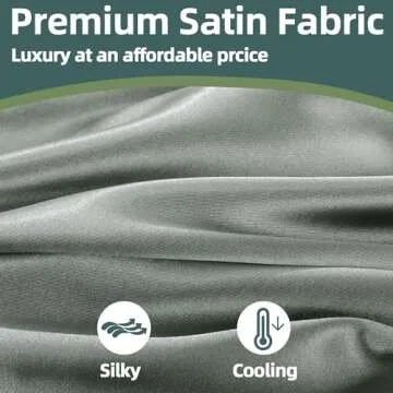 BALAPET Silky Satin Pregnancy Pillow Cover (ONLY Pillowcase), C Shaped Large Luxurious Smooth Maternity Pillow Cover with Hidden Zip, Soft & Breathable Pillow Protector for Side Sleeper, Dark Grey