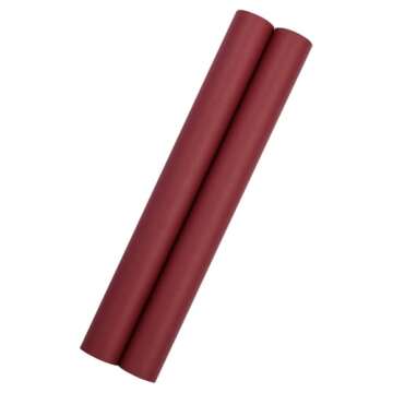 JAM Paper Gift Wrap - Matte Wrapping Paper - 52.6 Sq Ft Total (17 in x 18 Ft Each) - Matte Burgundy ...