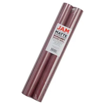 JAM Paper Burgundy Matte Gift Wrap - Premium Quality 2 Rolls