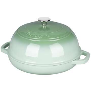 VORRINGARD Cast Iron Dutch Oven - 6 Quart Bread Oven