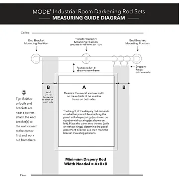 MODE Industrial Room Darkening Curtain Rod in Brushed Gold