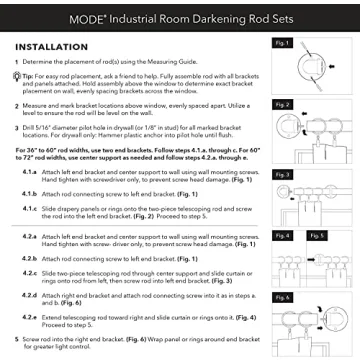 MODE Industrial Room Darkening Curtain Rod in Brushed Gold