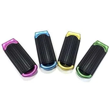 4 Assorted Colors ALAZCO Folding Hair Brush With Mirror Compact Pocket Size Travel Car Gym Bag Purse Locker Swimming Camping Sleepover Gift and more