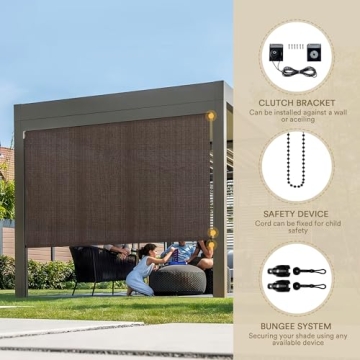 DIFY Outdoor Roller Shade Blinds for Patios and Decks