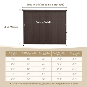 DIFY Outdoor Roller Shade Blinds for Patios and Decks