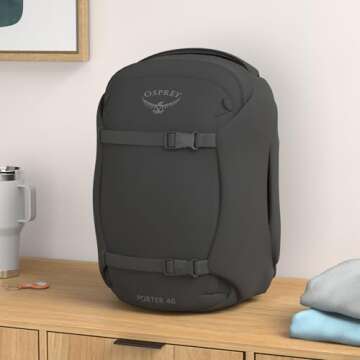 Osprey Porter 46L Travel Backpack, Black