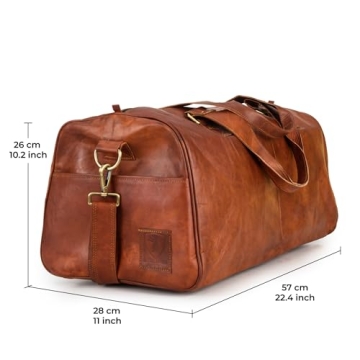 Berliner Bags Vintage Leather Duffle Bag Oslo - Perfect Travel Companion