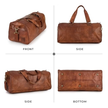 Berliner Bags Vintage Leather Duffle Bag Oslo - Perfect Travel Companion