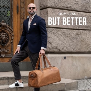 Berliner Bags Vintage Leather Duffle Bag Oslo - Perfect Travel Companion