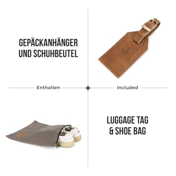 Berliner Bags Vintage Leather Duffle Bag Oslo - Perfect Travel Companion