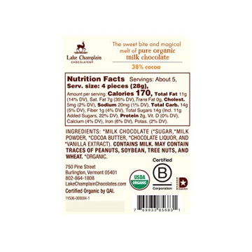 Organic Milk Chocolate Coins from Lake Champlain Chocolates