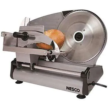 NESCO Stainless Steel Food Slicer Adjustable Thickness, 8.7",Silver