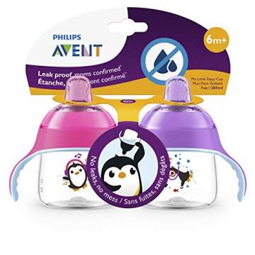 Philips Avent My Little Sippy Cup, Pink/Purple, 7oz, 2 piece