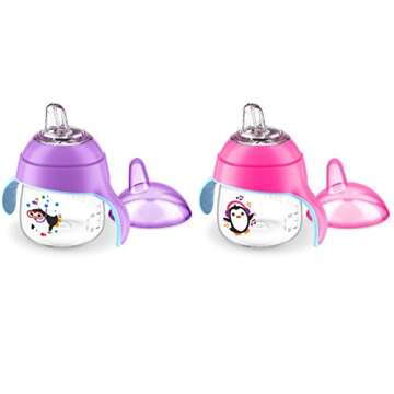 Philips Avent My Little Sippy Cup, Pink/Purple, 7oz, 2 piece