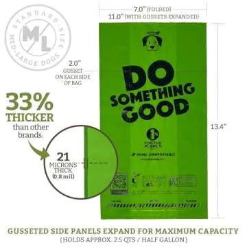 Doggy Do Good Poop Bags | Eco-Friendly & Durable Waste Bags | 180 Count