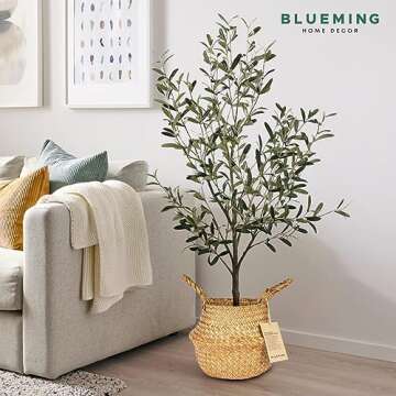 Blueming Eco-Friendly Seagrass Tree Basket for Home Decor