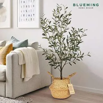 Blueming Eco-Friendly Seagrass Tree Basket for Home Decor