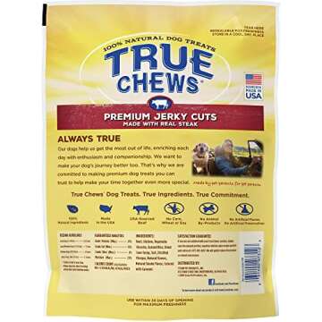 Blue Buffalo True Chews Premium Jerky Cuts Natural Dog Treats, Steak 10 oz bag